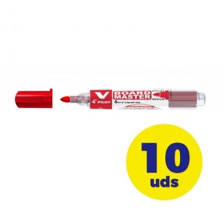 Pilot V Board Master Rotulador para Pizarra Blanca Rojo (Set de 10)